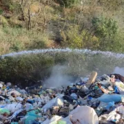 Вогнеборці ліквідували пожежу на полігоні твердих побутових відходів у Рибному