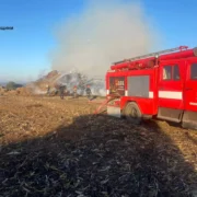 В Обертинській громаді горіли тюки соломи