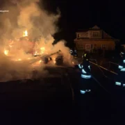 На Верховинщині горіла господарська будівля