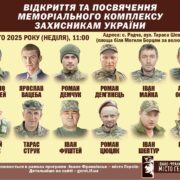 У Радчі відкриють 12 памʼятних знаків Героям