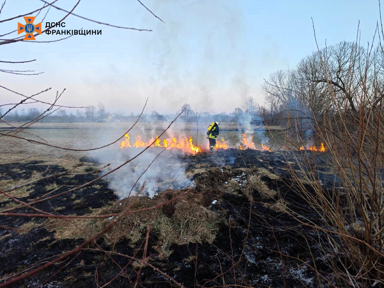 Вогнеборці ліквідували 57 пожеж сухої трави на Прикарпатті