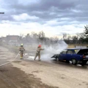 В Обертині посеред вулиці горів автомобіль